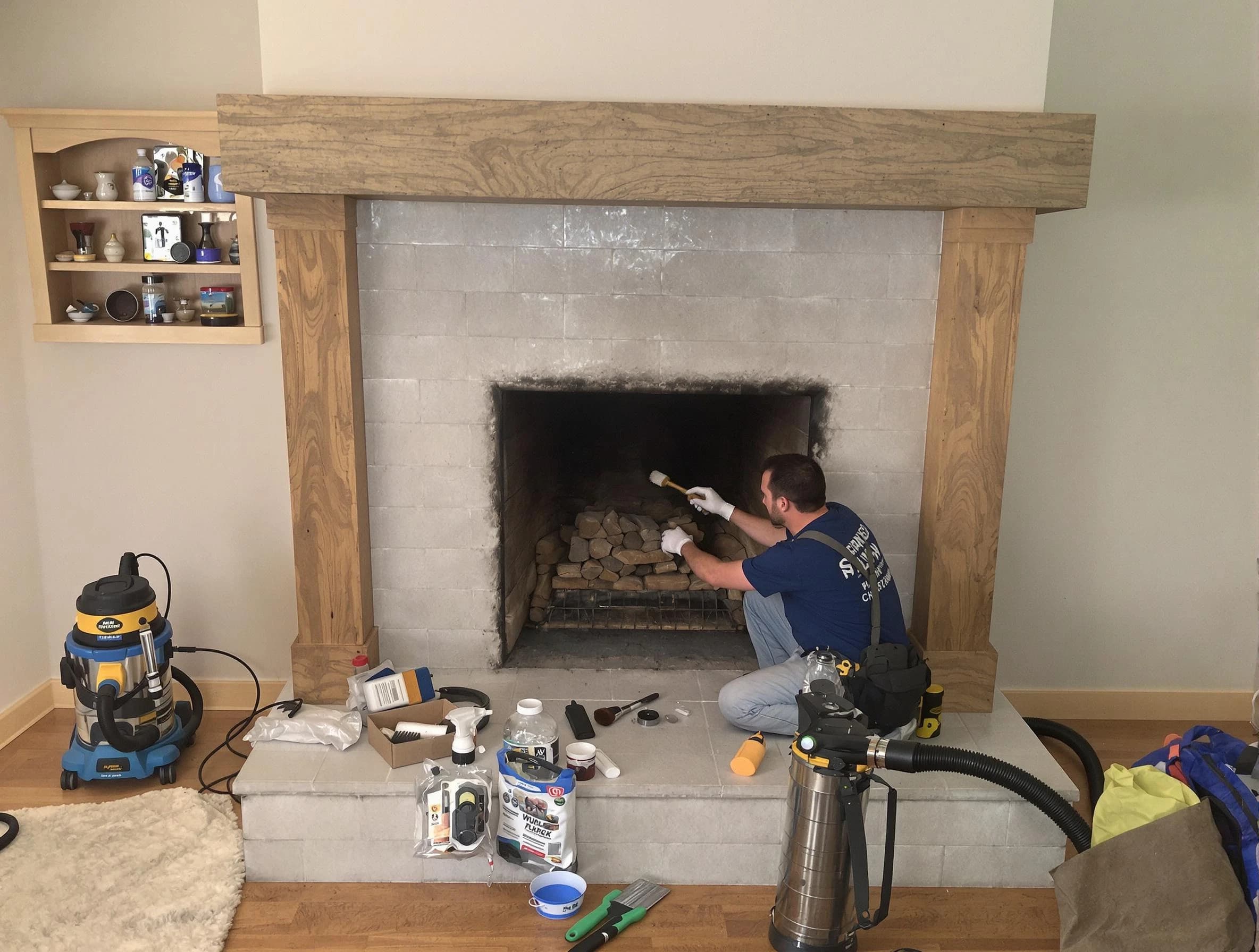 Detailed creosote removal process by Slaughterville Chimney Sweep in Slaughterville, OK