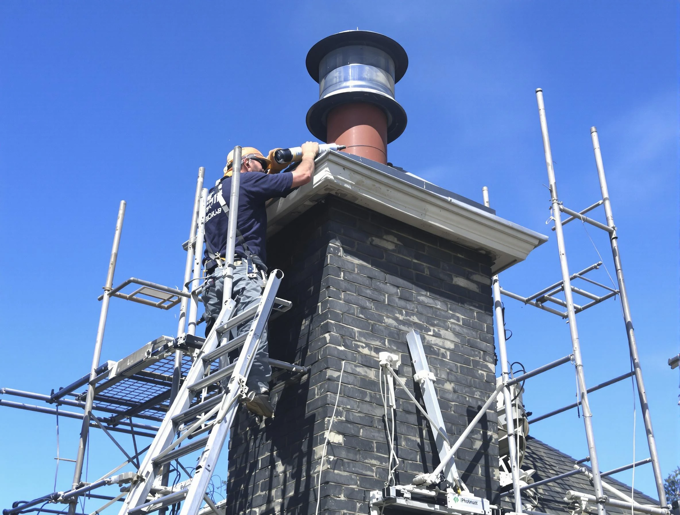 Sturdy chimney crown finished by Slaughterville Chimney Sweep in Slaughterville, OK