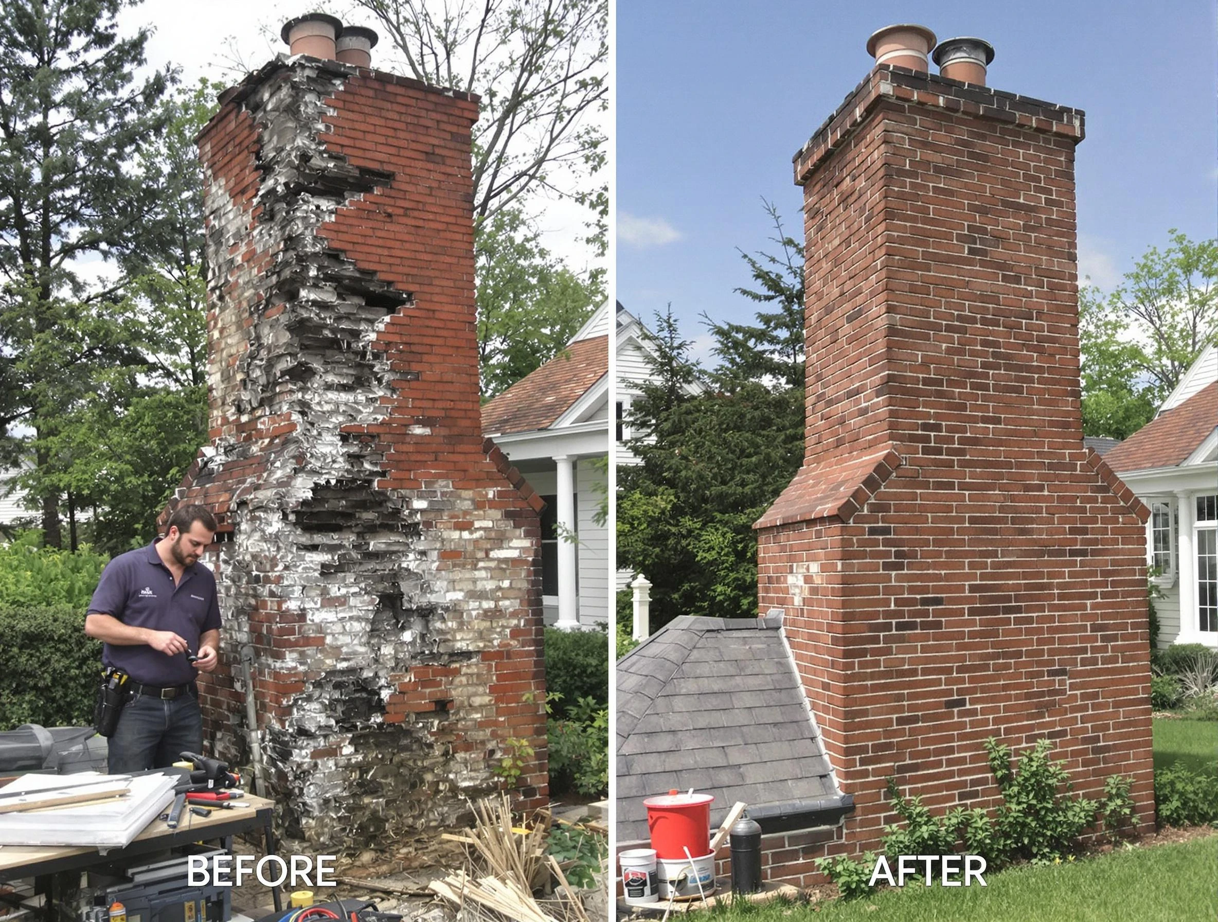 Slaughterville Chimney Sweep performing a full chimney restoration in Slaughterville, OK