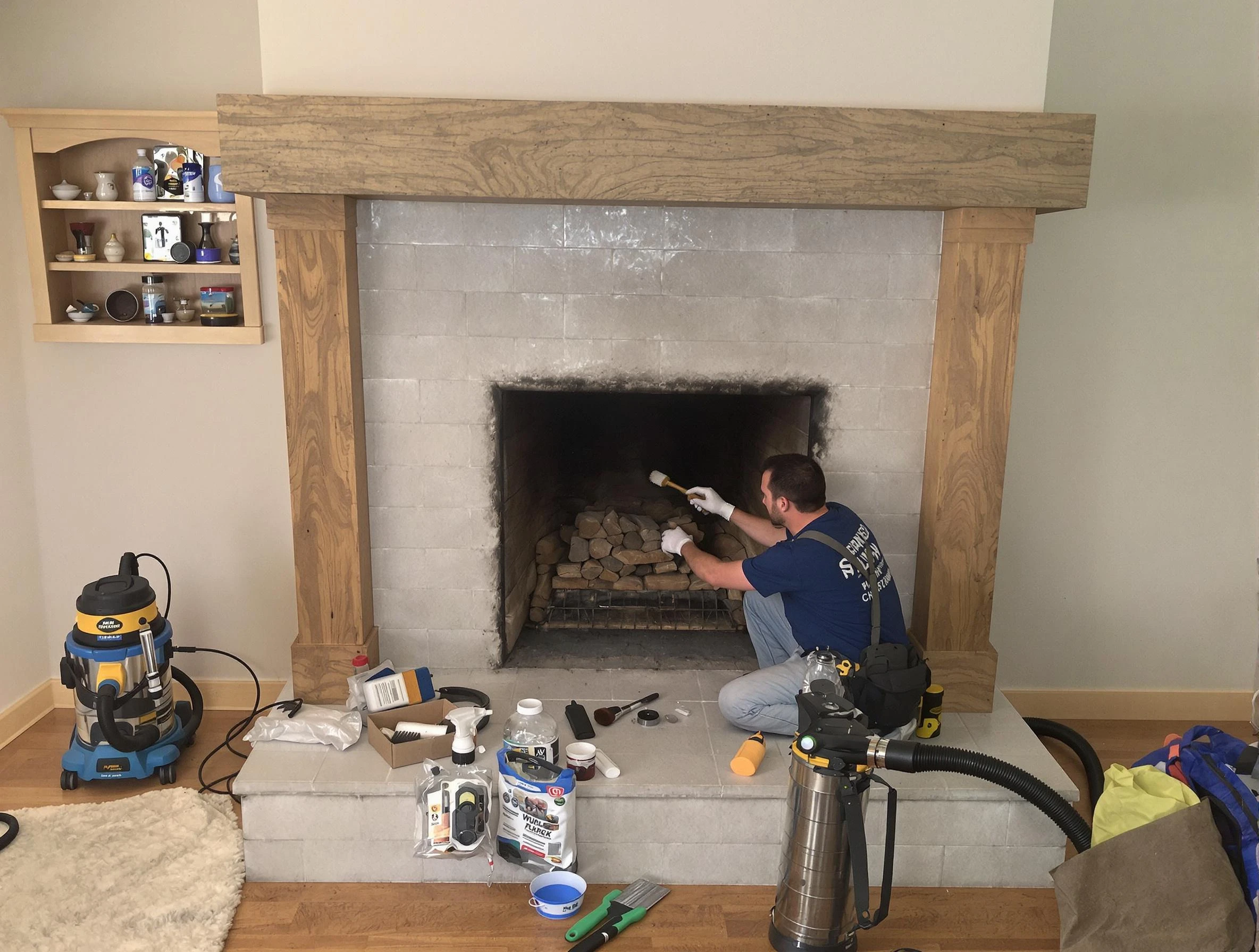 Detailed creosote removal process by Slaughterville Chimney Sweep in Slaughterville, OK