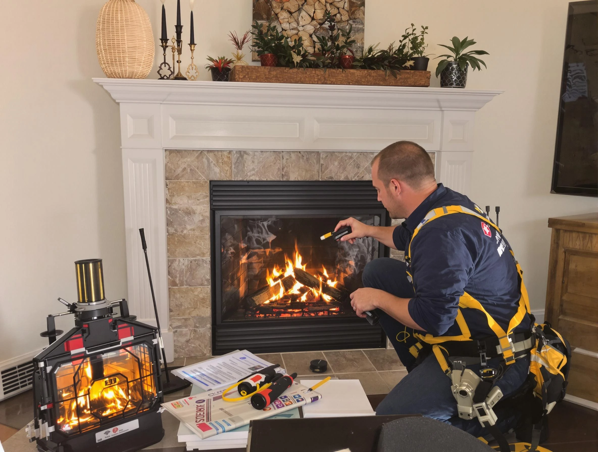 Safety-focused fireplace inspection by Slaughterville Chimney Sweep in Slaughterville, OK